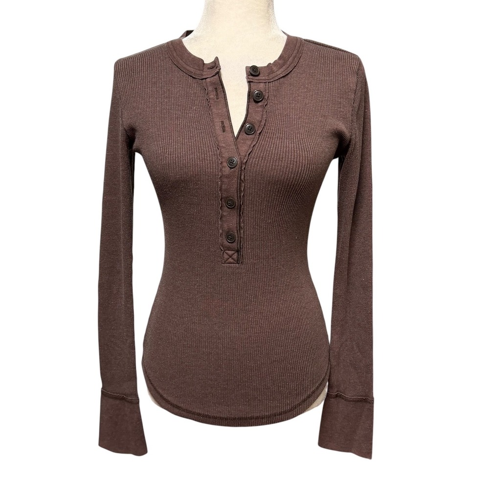 Aerie Henley Tee Tunic Top Women M Fitted Bella Swan Elena Gilbert Twilightcore